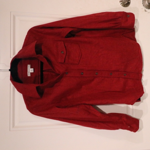 Pendleton 100% Wool Red Button Down - Picture 3 of 3
